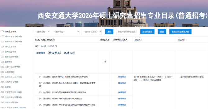 西安交通大学2026年硕士招生章程核心解读，含招生专业目录，招生人数，学习方式，报名时间，初试科目以及专项计划加分项目等